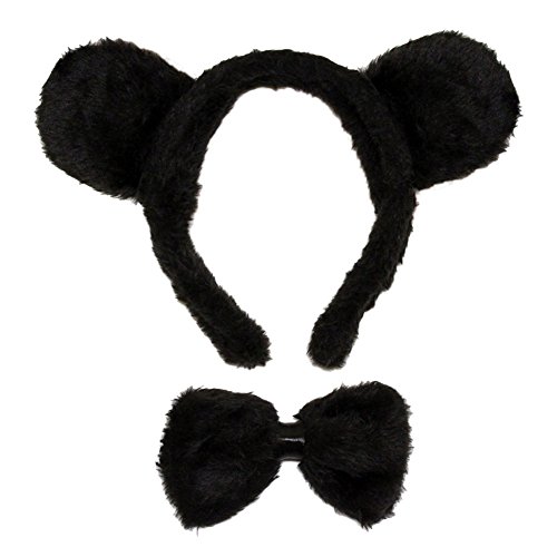 Algopix Similar Product 5 - SeasonsTrading Black Bear Ears  Bow