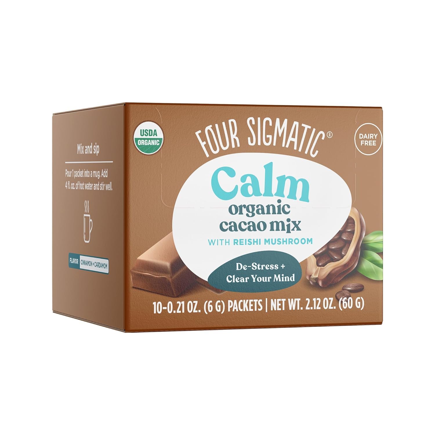 Algopix Similar Product 5 - Four Sigmatic Calm Mushroom Cacao Mix 