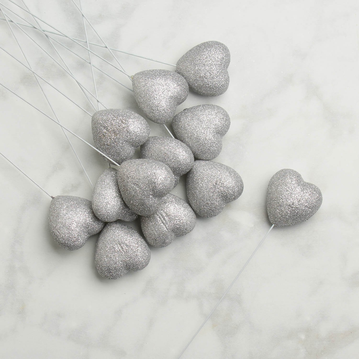 Algopix Similar Product 16 - 24 Sparkling Silver Glitter Covered