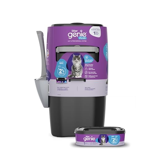 Algopix Similar Product 13 - Litter Genie Plus Pail Black  Cat