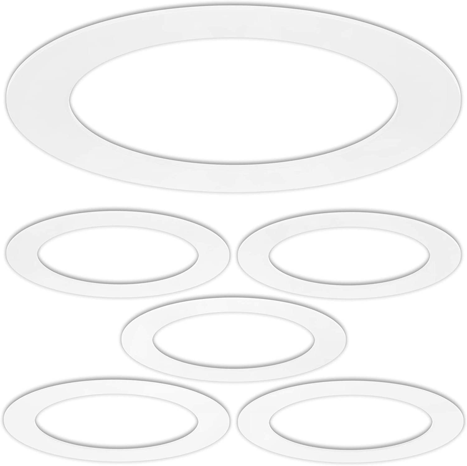 Algopix Similar Product 4 - 5 Pack Gloss White Goof Trim Ring for