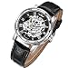Algopix Similar Product 15 - GLEIM Mens Watch Mechanical Skeleton