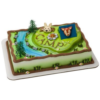 Algopix Similar Product 18 - Camping Adventure Cake Topper