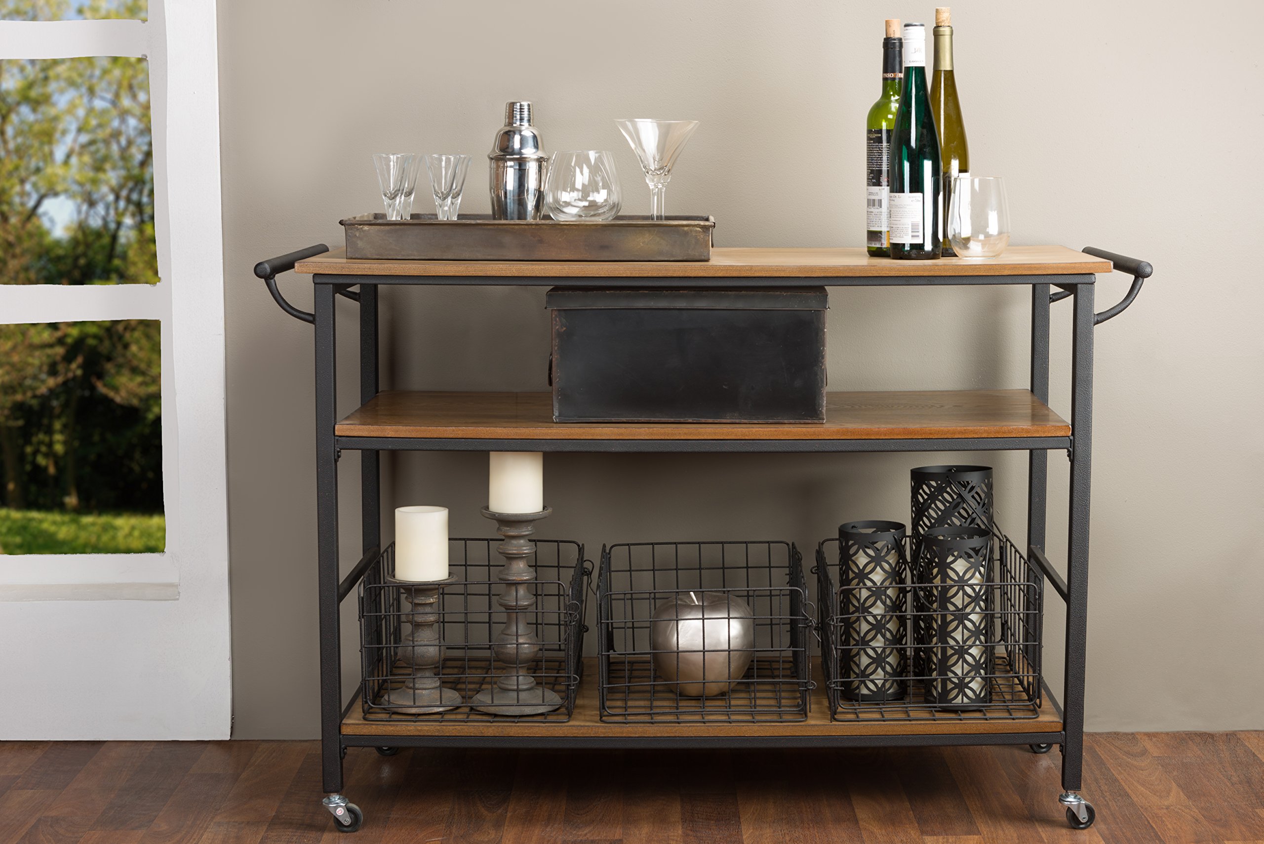 Algopix Similar Product 5 - Baxton Studio Lancashire Wood and Metal