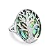 Algopix Similar Product 5 - Large Statement Oval Rainbow Abalone