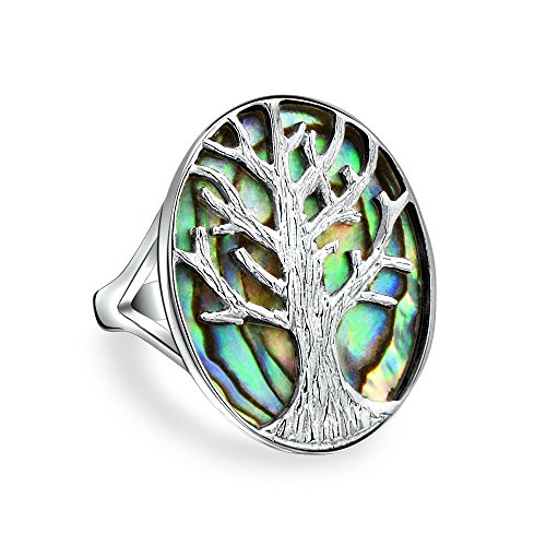 Algopix Similar Product 4 - Large Statement Oval Rainbow Abalone