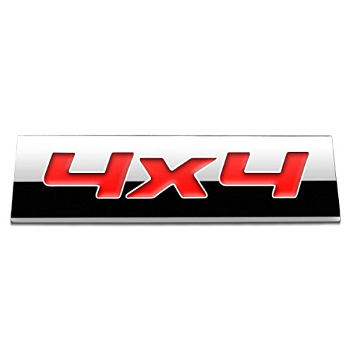 Algopix Similar Product 5 - Red Letter"4X4" Logo Metal Decal Emblem
