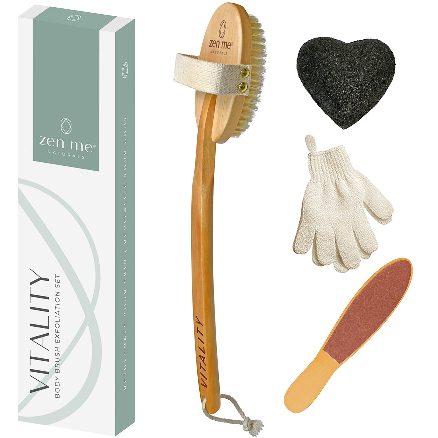 Algopix Similar Product 19 - Dry Brushing Body Brush Set by Zen Me 