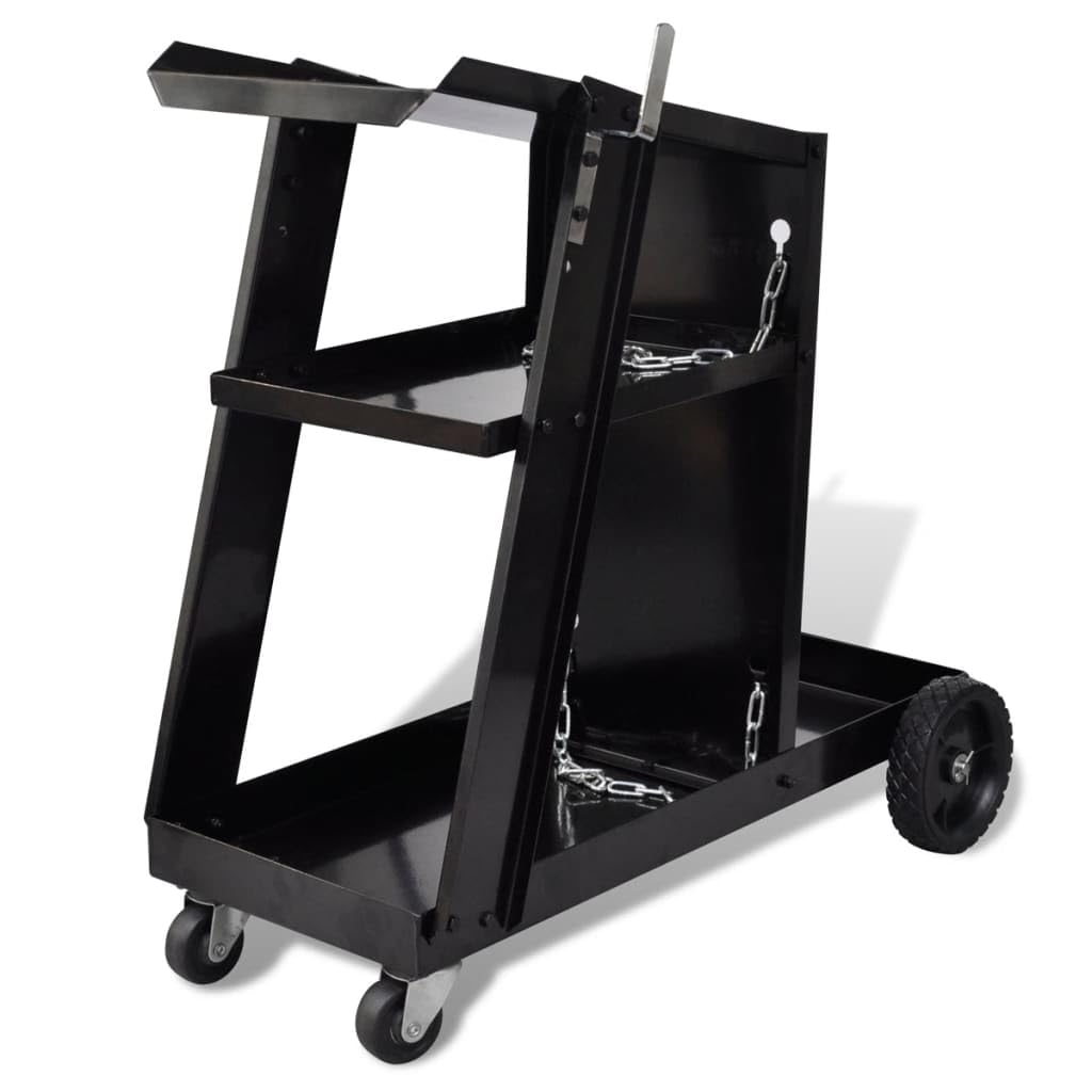 Algopix Similar Product 18 - Welding Cart Black with 3 Shelves