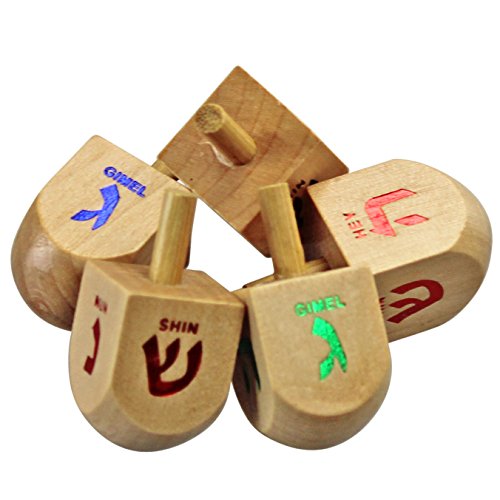 Algopix Similar Product 14 - Classic 50 Small Sized Wooden Dreidels