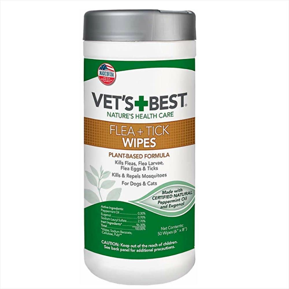 Algopix Similar Product 1 - Vets Best Flea and Tick Wipes for Dogs