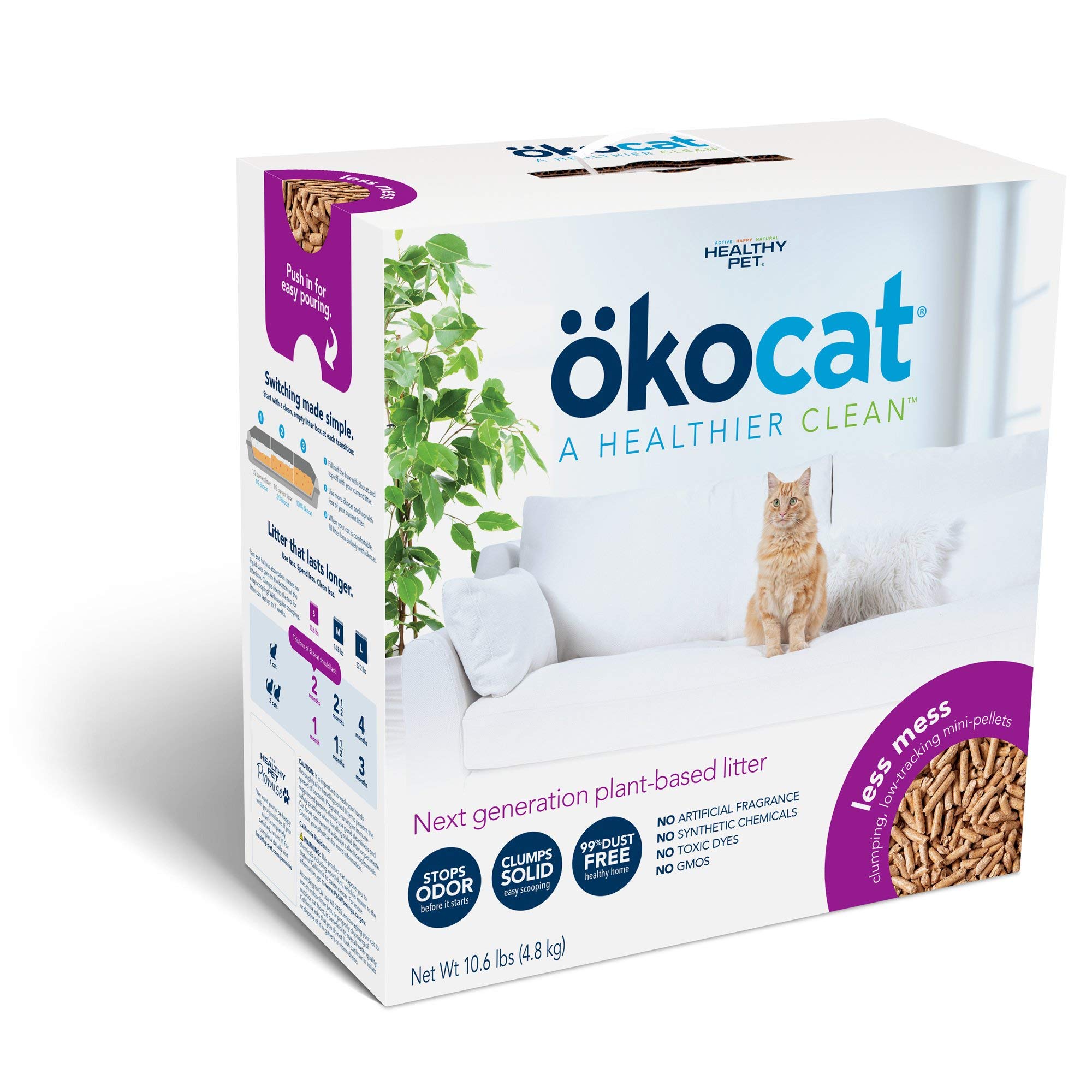 Algopix Similar Product 14 - okocat Natural Wood Cat Litter Long