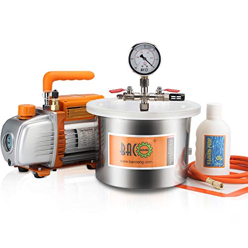 Algopix Similar Product 8 - BACOENG 1 12 Gallon Vacuum Chamber Kit