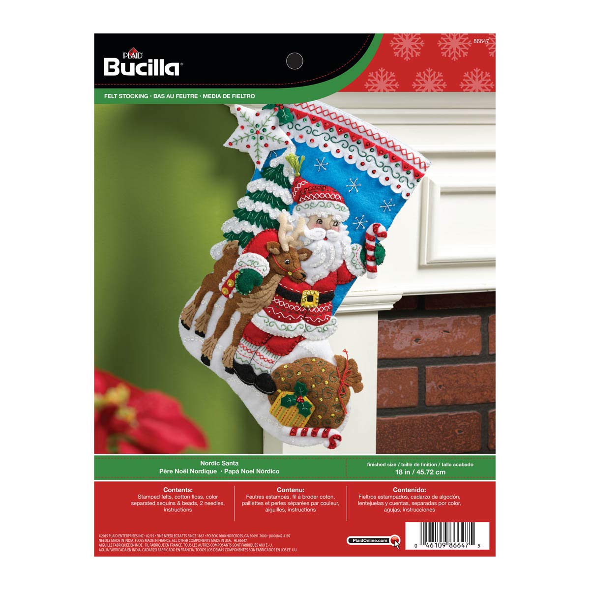Algopix Similar Product 1 - Bucilla Nordic Santa Felt Applique