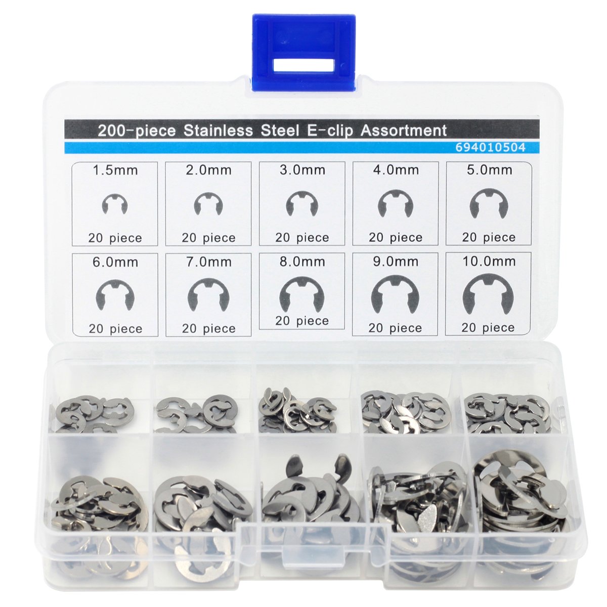 Algopix Similar Product 19 - Shitong 200 PCS Stainless Steel EClip