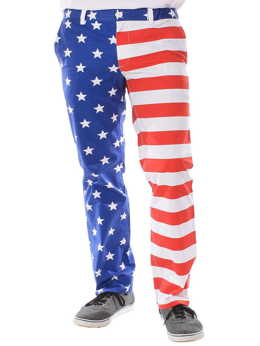 Algopix Similar Product 19 - Tipsy Elves USA American Flag Pants 