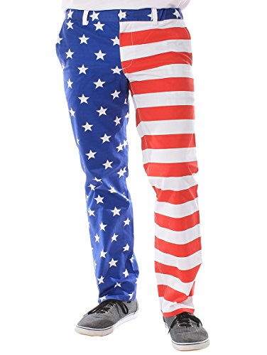 Algopix Similar Product 19 - Tipsy Elves USA American Flag Pants 