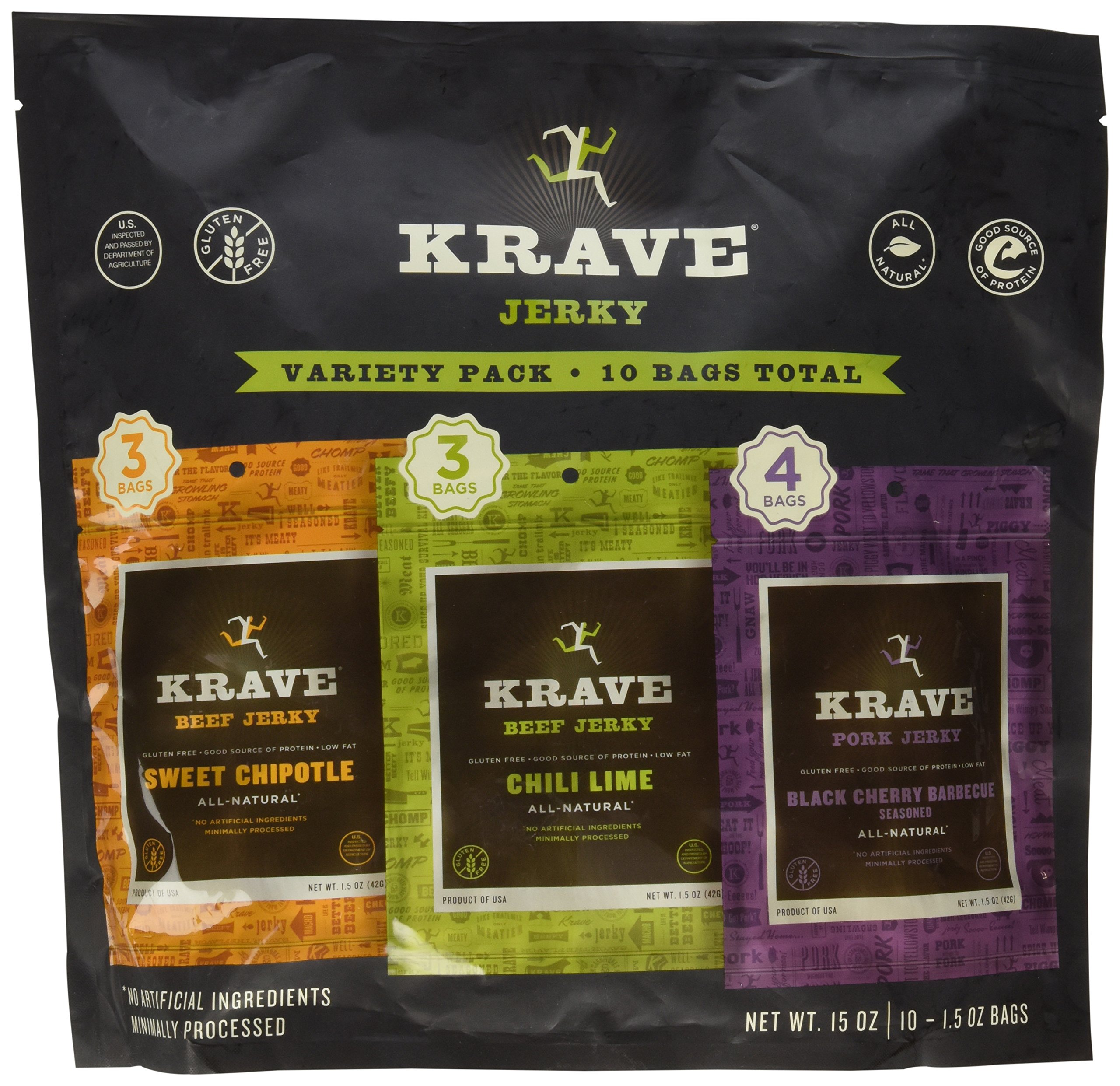Algopix Similar Product 10 - Krave Jerky Variety Pack, 15 oz.