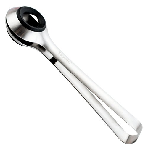 Algopix Similar Product 5 - Tovolo Stainless Steel Sphere Ice Tongs
