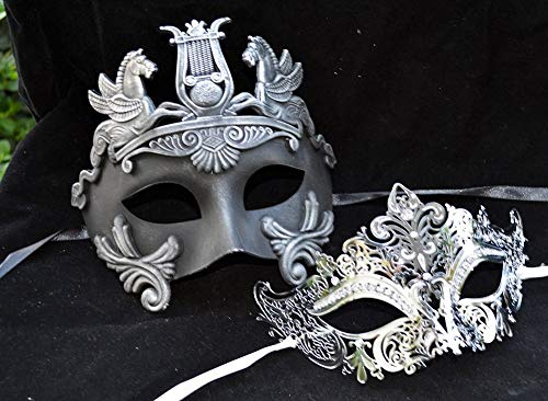 Algopix Similar Product 13 - Hercules Luxury Couple Mask Mardi Gras