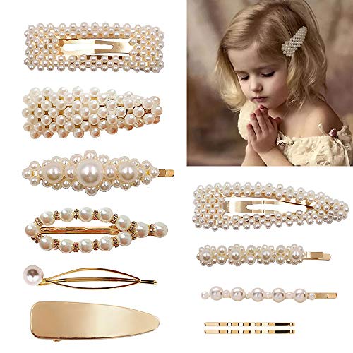 Algopix Similar Product 2 - MJartoria 11 Pcs Pearls Hair Clips for