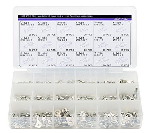 Algopix Similar Product 8 - 330pcs Assorted Noninsulated Ring Fork
