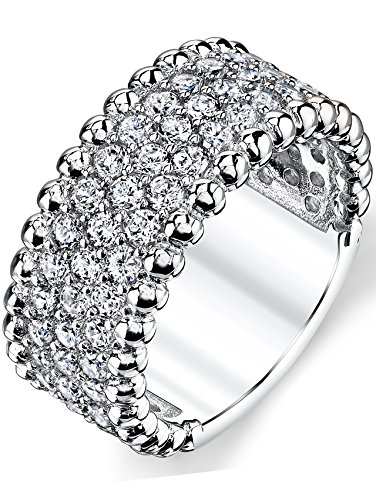 Algopix Similar Product 16 - Three Row Round Cut Cubic Zirconia