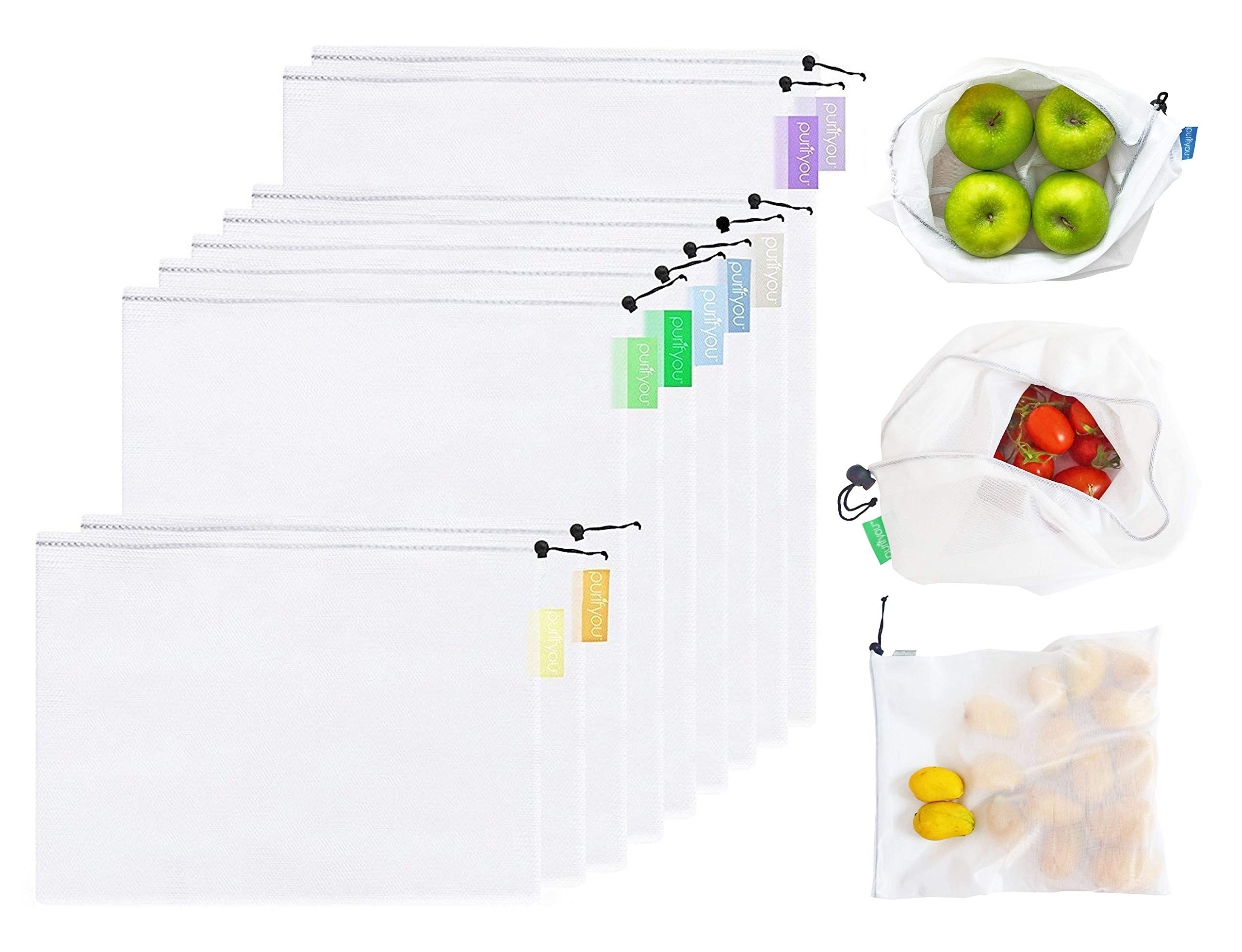 Algopix Similar Product 11 - purifyou Set of 9 Reusable Produce