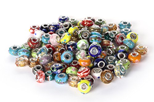 Algopix Similar Product 10 - BRCbeads 100Pcs Mix Silver Plate STYLE4