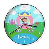 Algopix Similar Product 3 - Princess Dark Skin Personalized Clock