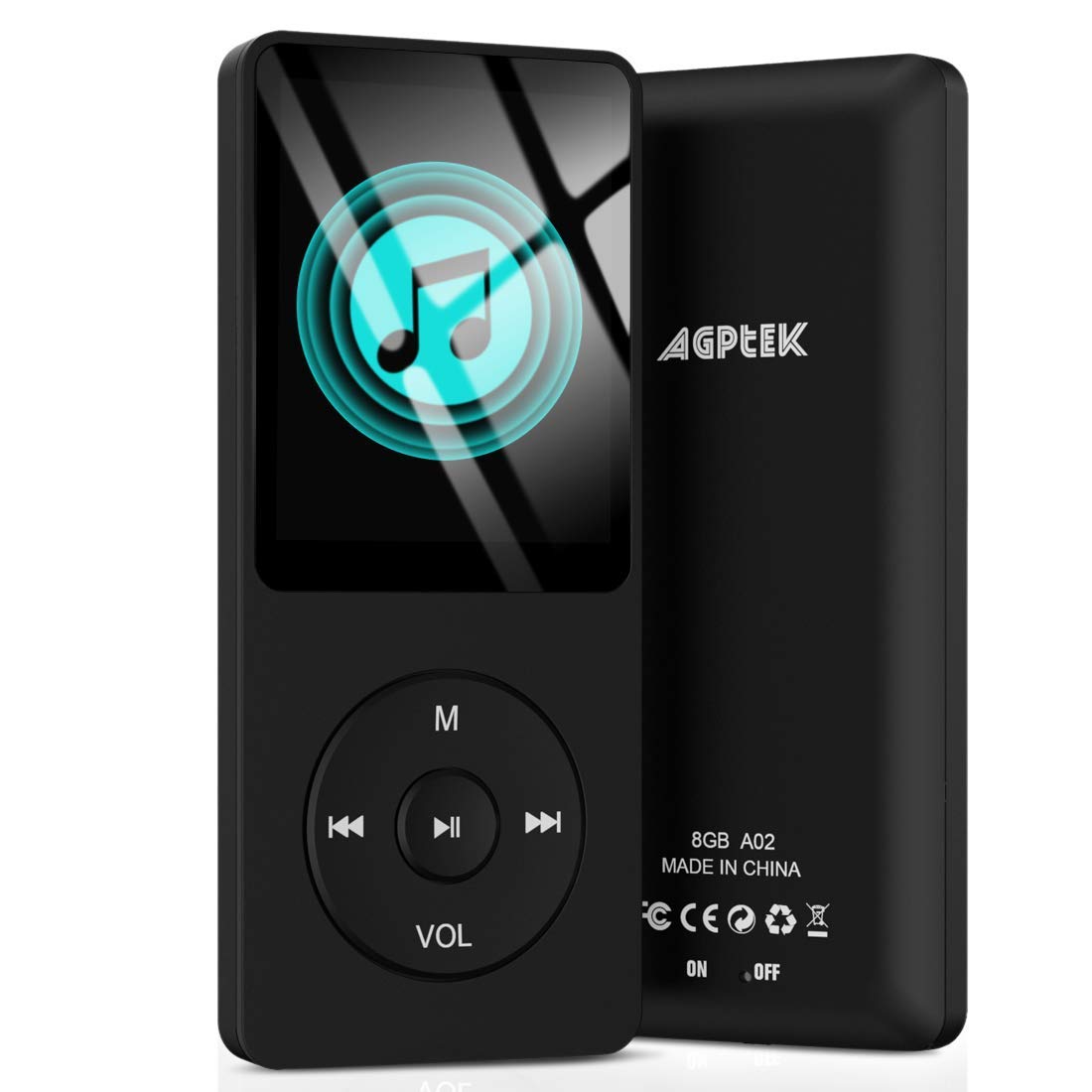 Algopix Similar Product 4 - AGPTEK A02S 16GB MP3 Player 70 Hours