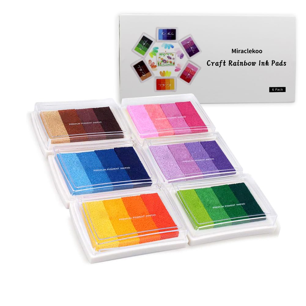 Algopix Similar Product 12 - Miraclekoo Craft Ink Pads for Kids