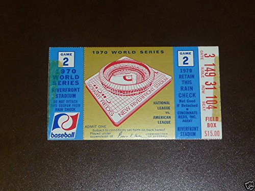 Algopix Similar Product 10 - 1970 REDS WORLD SERIES TICKET GAME 2