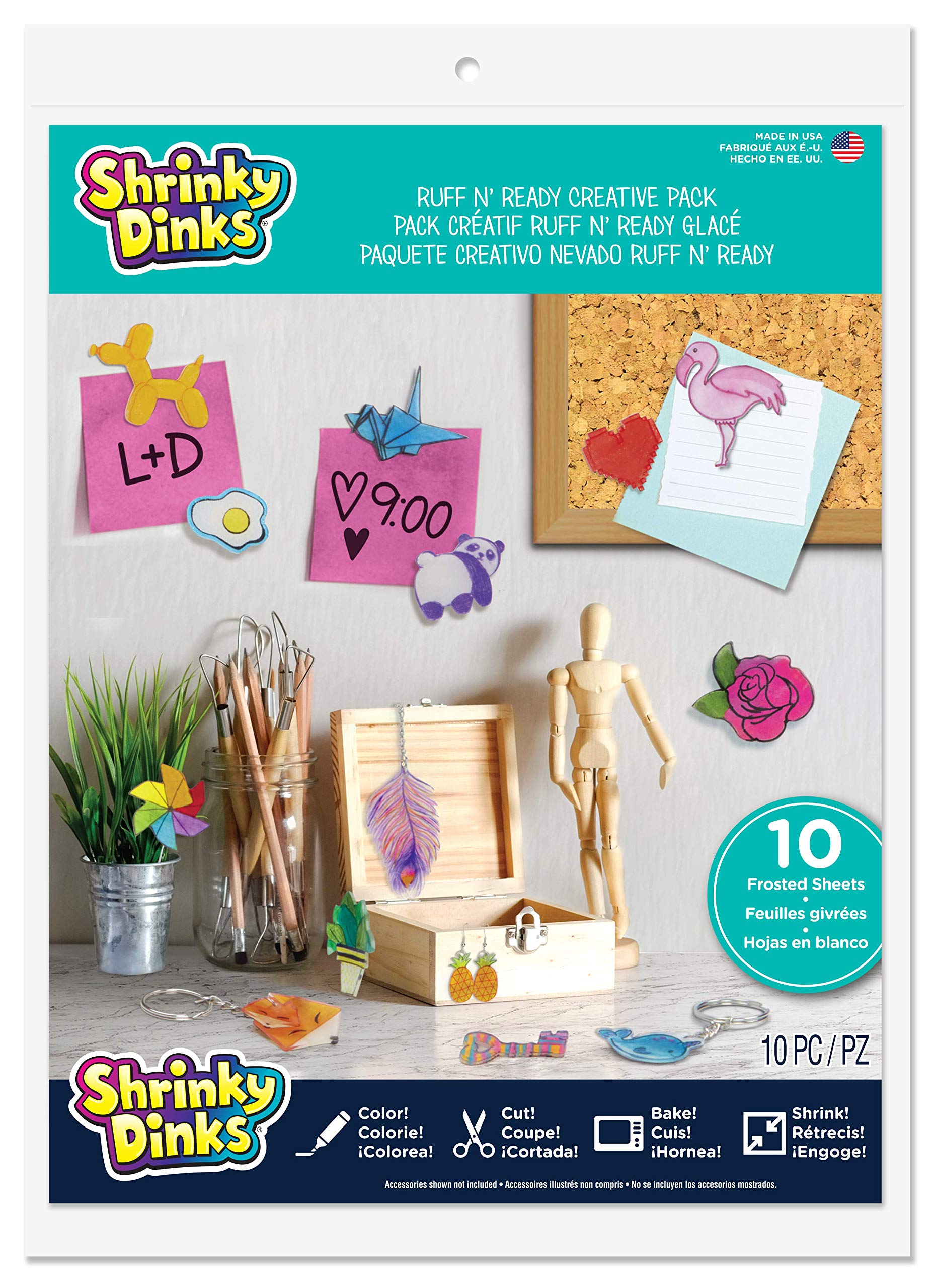 Algopix Similar Product 13 - Shrinky Dinks Creative Pack 10 Sheets