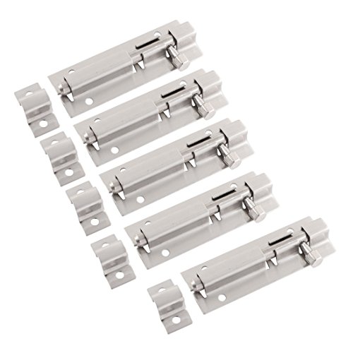 Algopix Similar Product 11 - uxcell 5pcs Stainless Steel Latch Slide