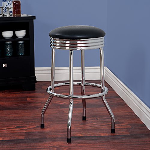 Algopix Similar Product 2 - Trademark Gameroom Retro Ribbed Swivel