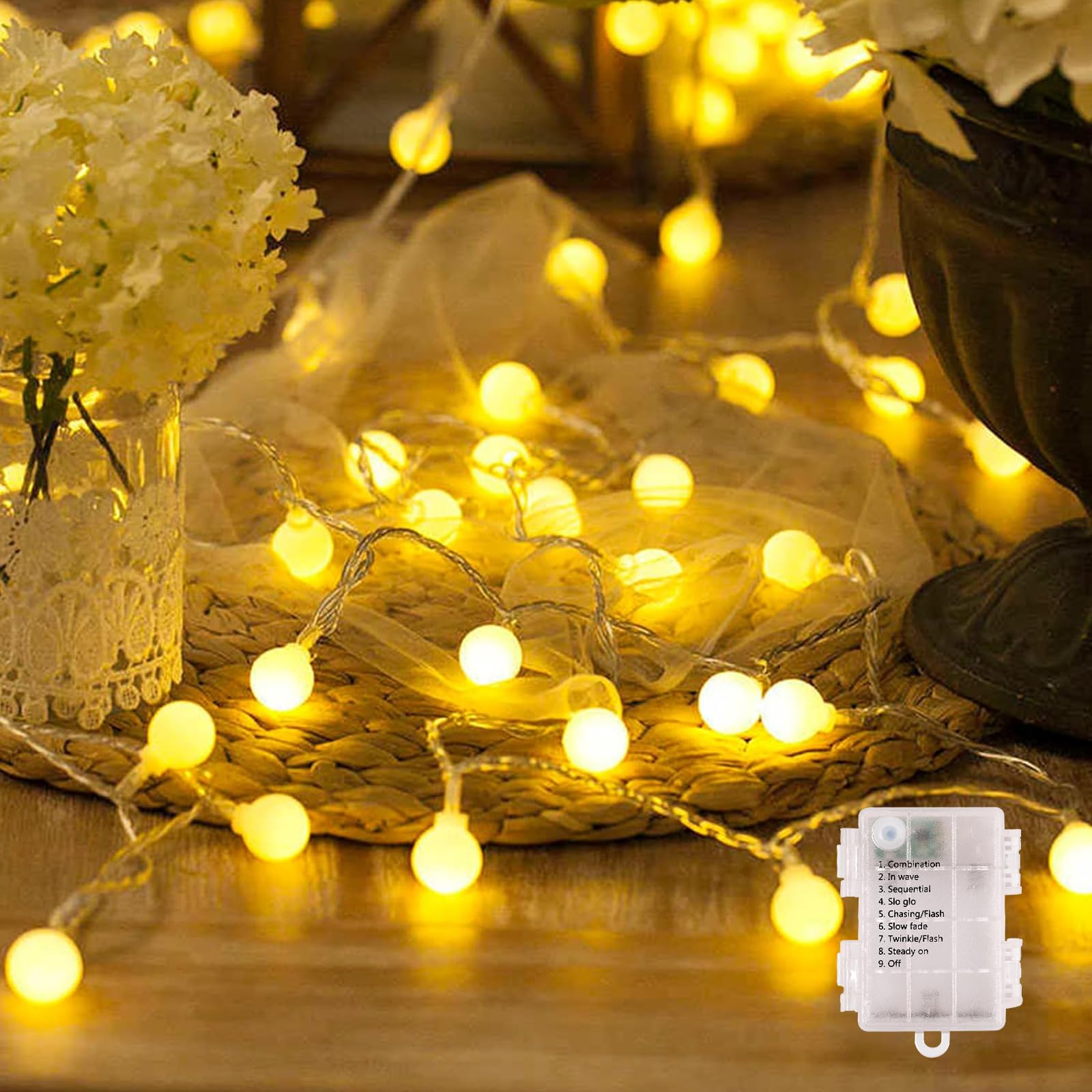 Algopix Similar Product 11 - Dailyart Globe String Light 40 Led