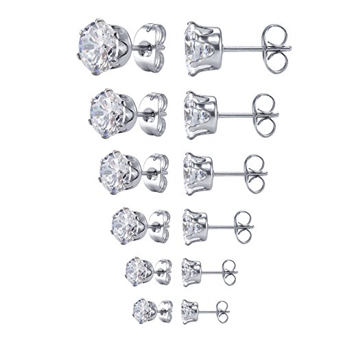 Algopix Similar Product 5 - Jstyle Stud Earrings for Women Mens
