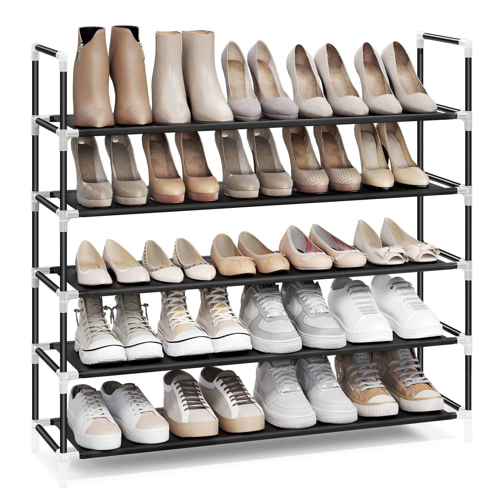 Algopix Similar Product 15 - SONGMICS 5Tier Shoe Rack Shoe Storage