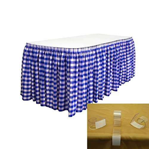 Algopix Similar Product 12 - LA Linen Poly Checkered Table Skirt