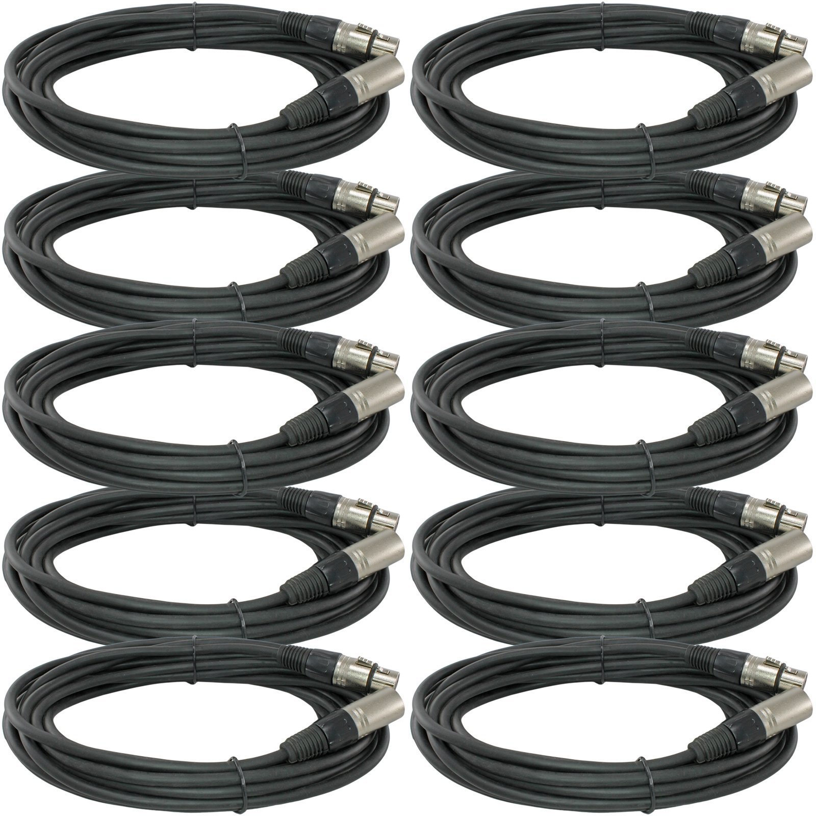 Algopix Similar Product 14 - 10Pack 25 FT Foot XLR 3 Pin Male Female