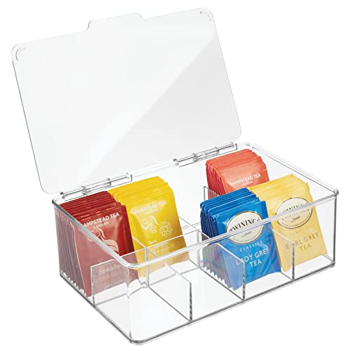 Algopix Similar Product 7 - mDesign Plastic Tea Bag Divided Storage