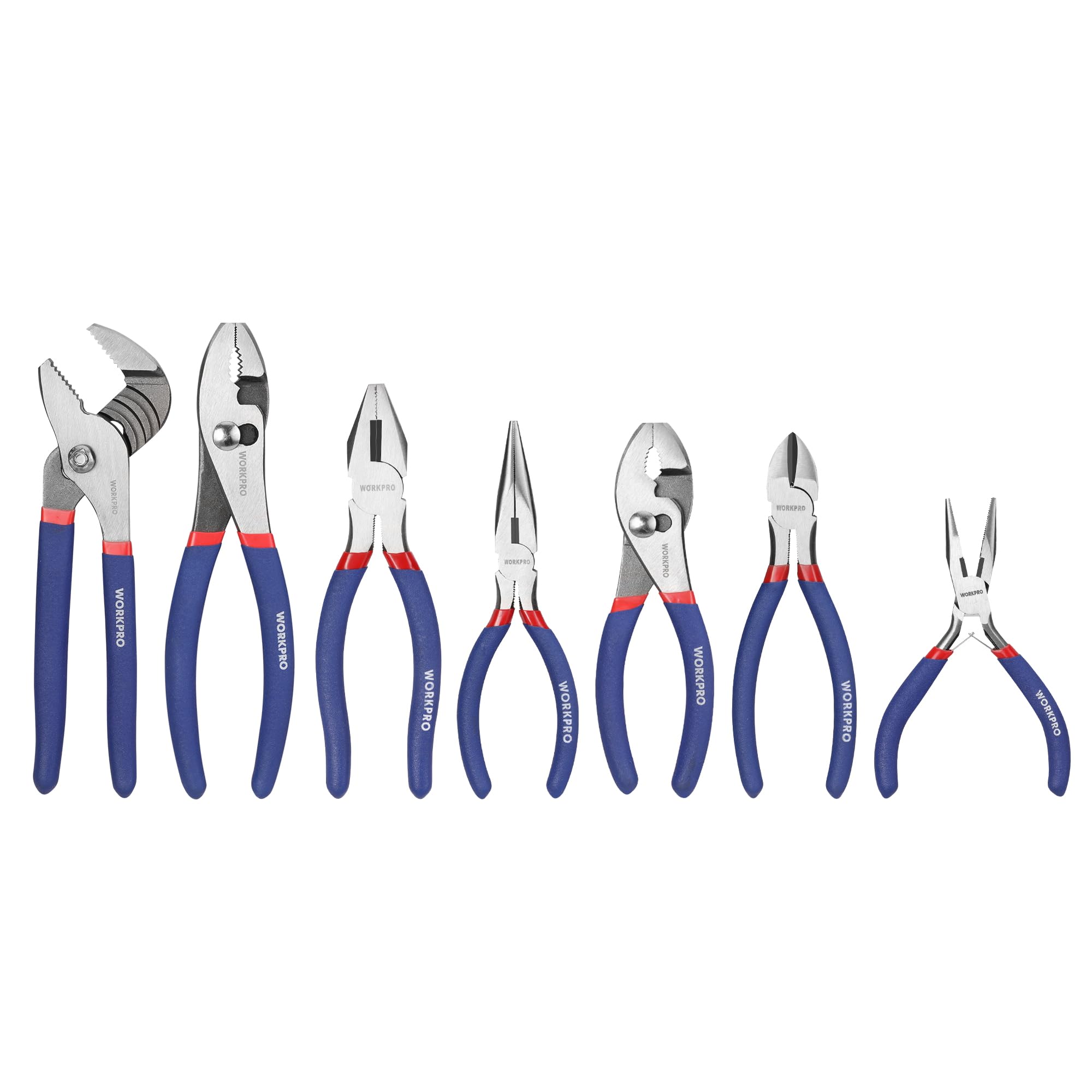 Algopix Similar Product 16 - 7piece WORKPRO Pliers Set with Groove
