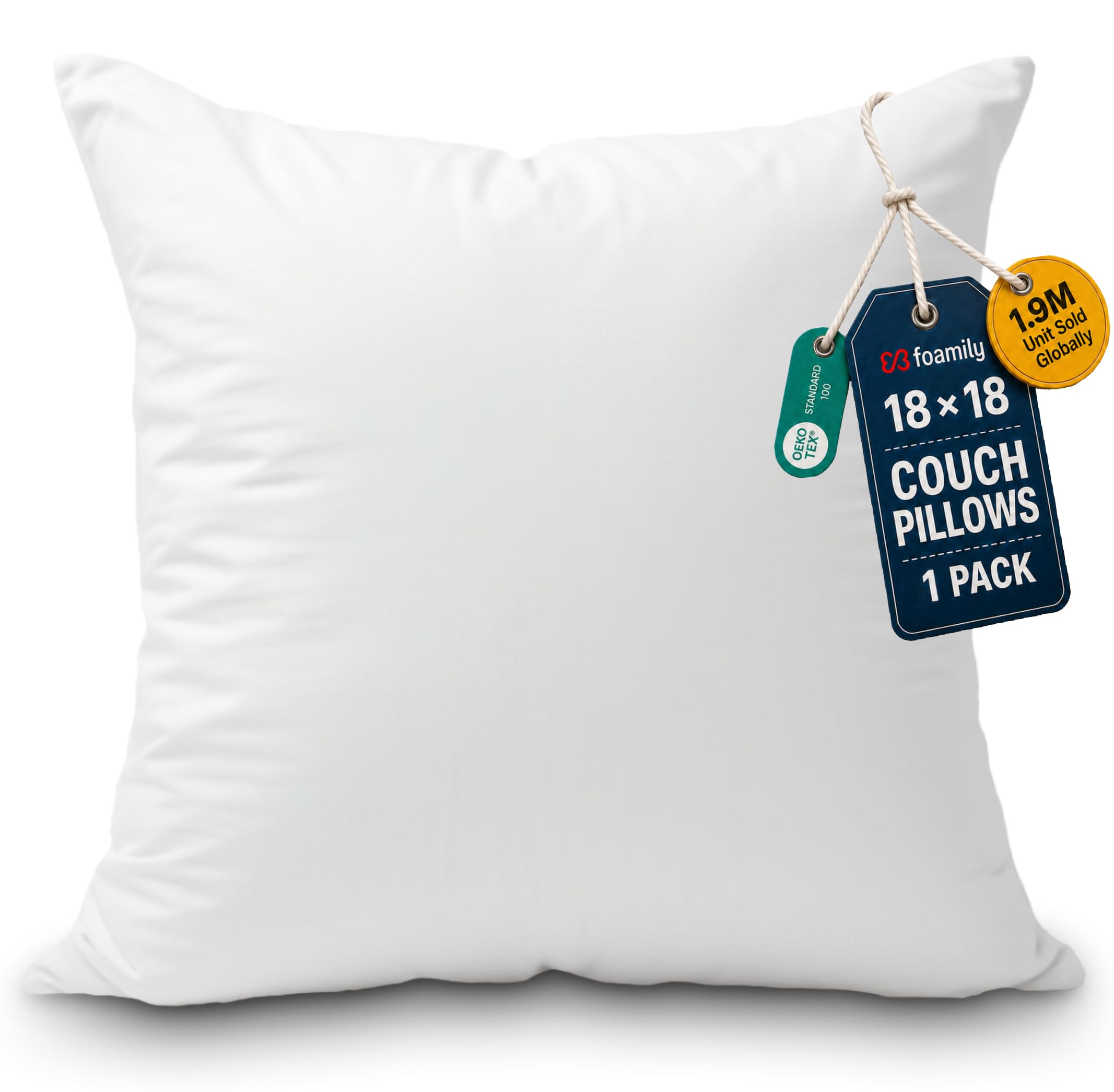 Algopix Similar Product 20 - Foamily Couch Pillows Inserts 18x18
