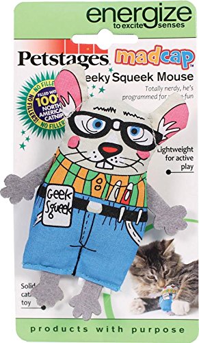 Algopix Similar Product 11 - Petstages 733 Madcap Geeky Squeek Mouse