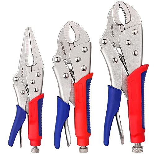 Algopix Similar Product 5 - WORKPRO 3piece Locking Pliers Set