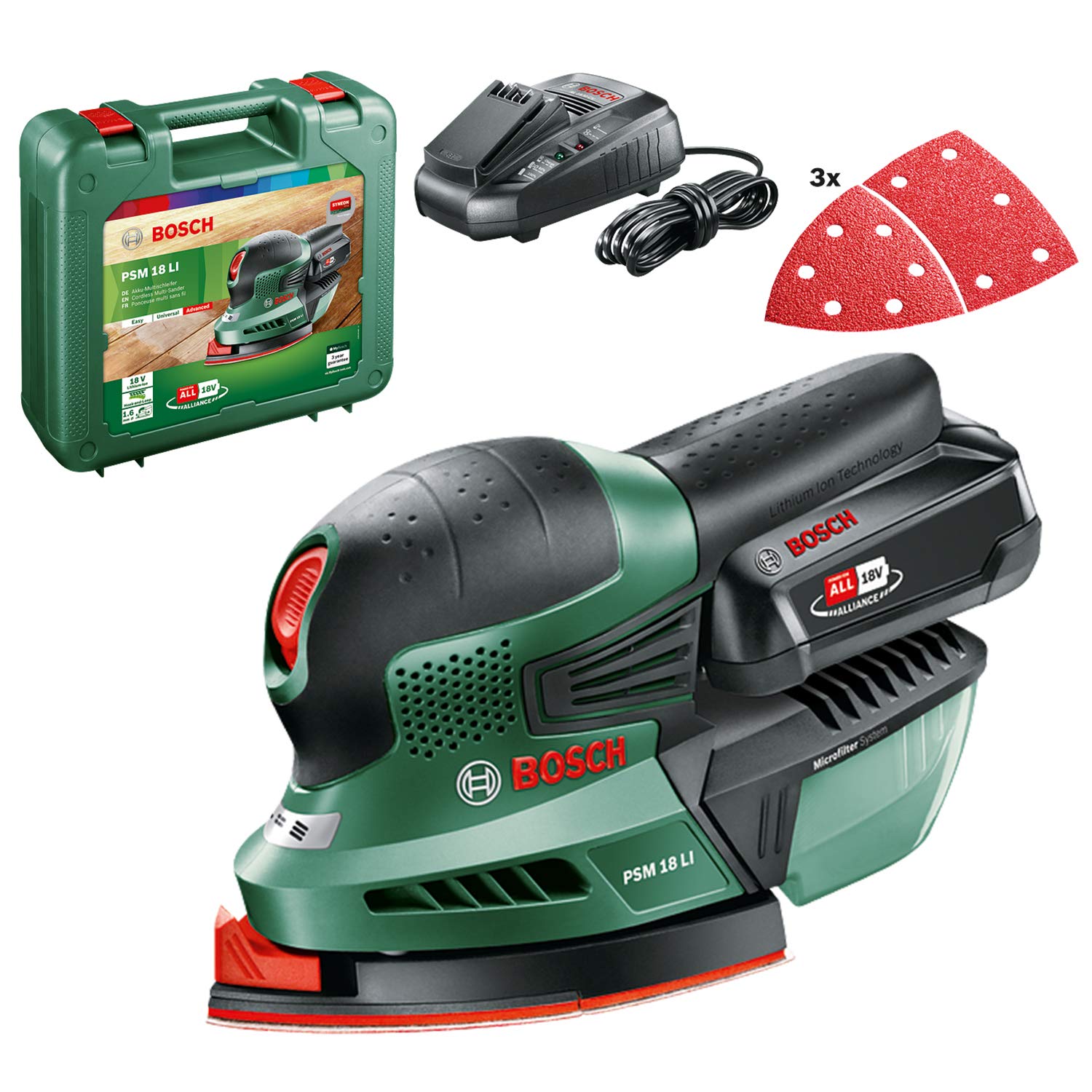 Algopix Similar Product 13 - Bosch PSM 18 LI  cordless sanders