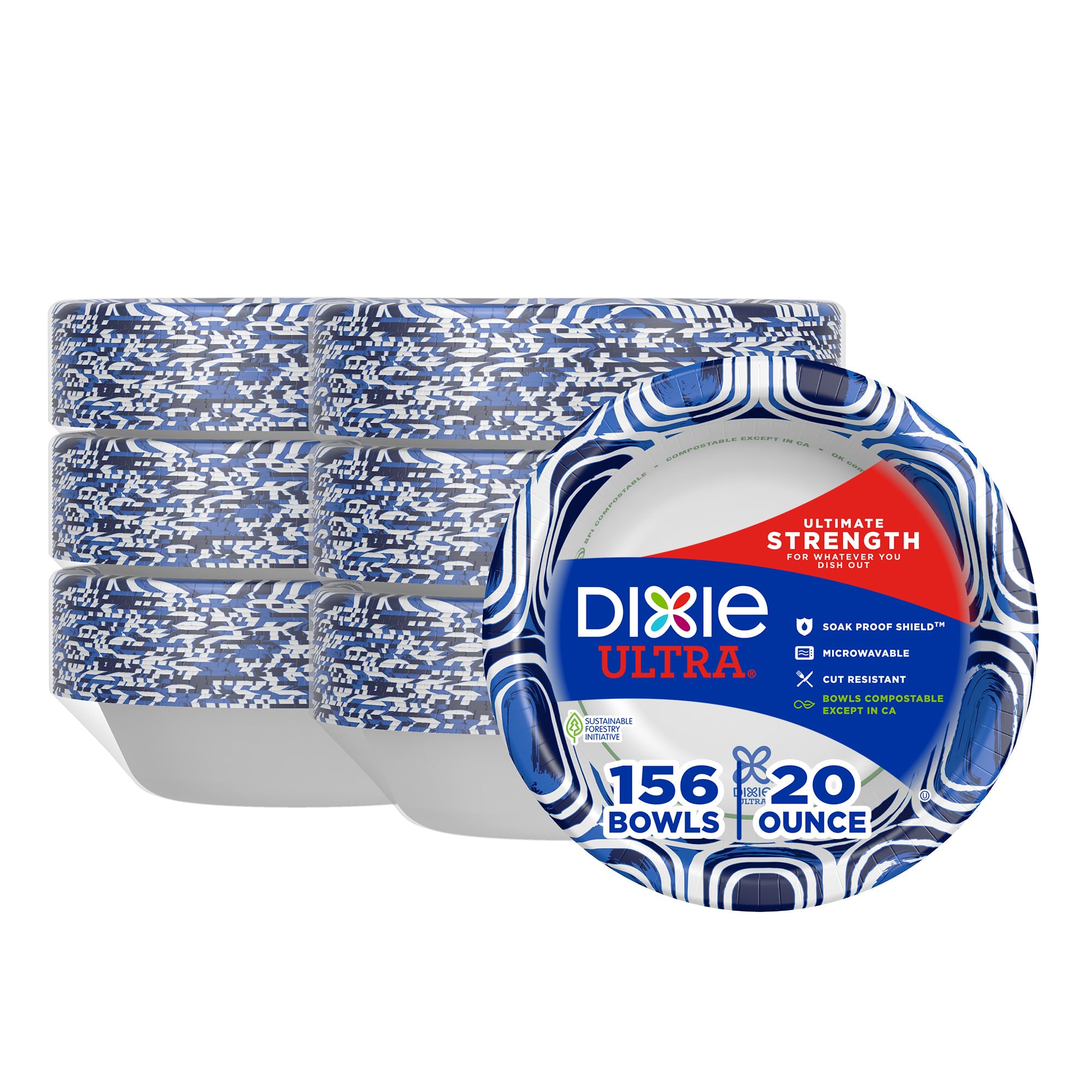 Algopix Similar Product 1 - Dixie Ultra Large Paper Bowls 20 Oz