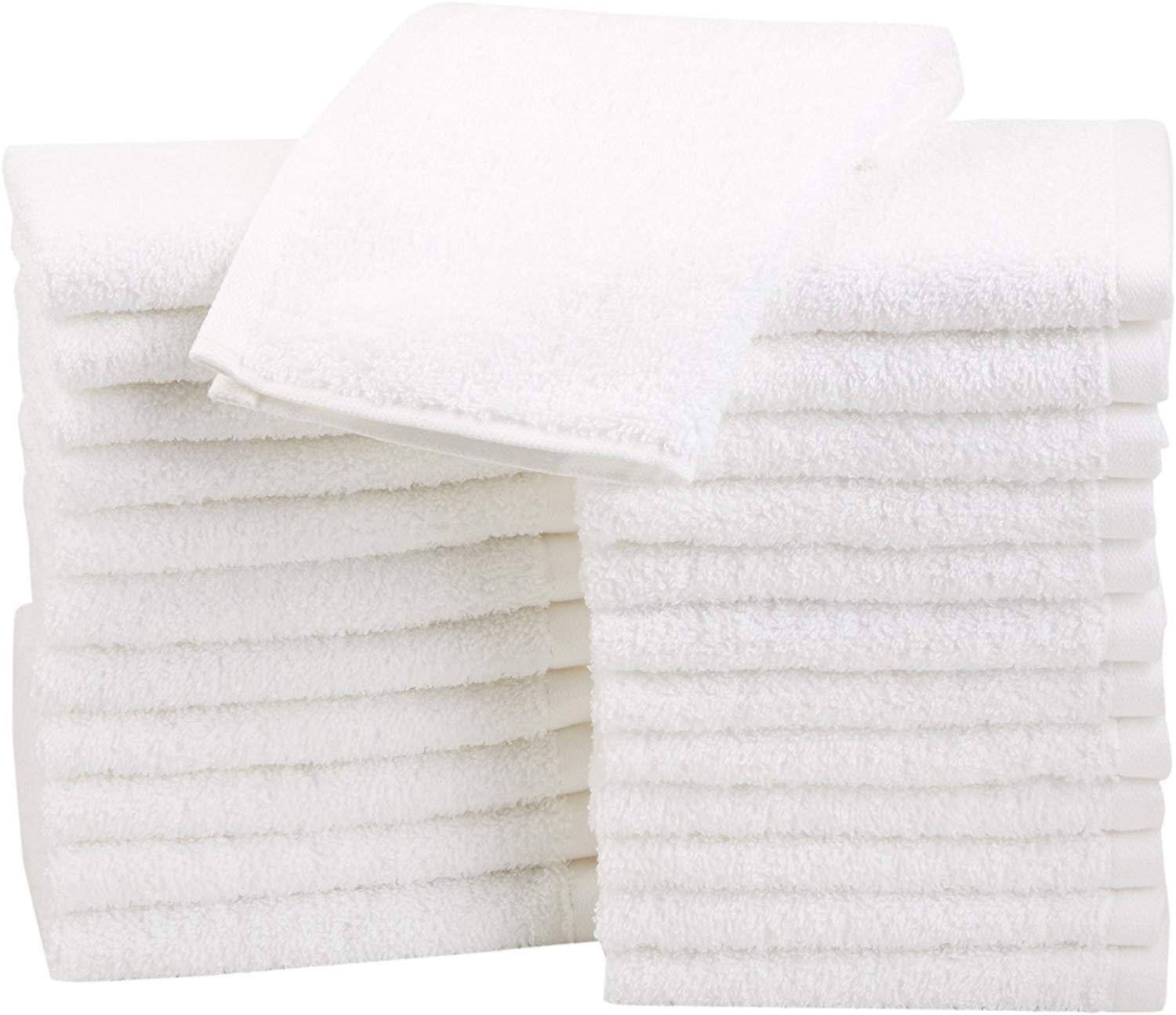 Algopix Similar Product 1 - Amazon Basics 100 Cotton Washcloths