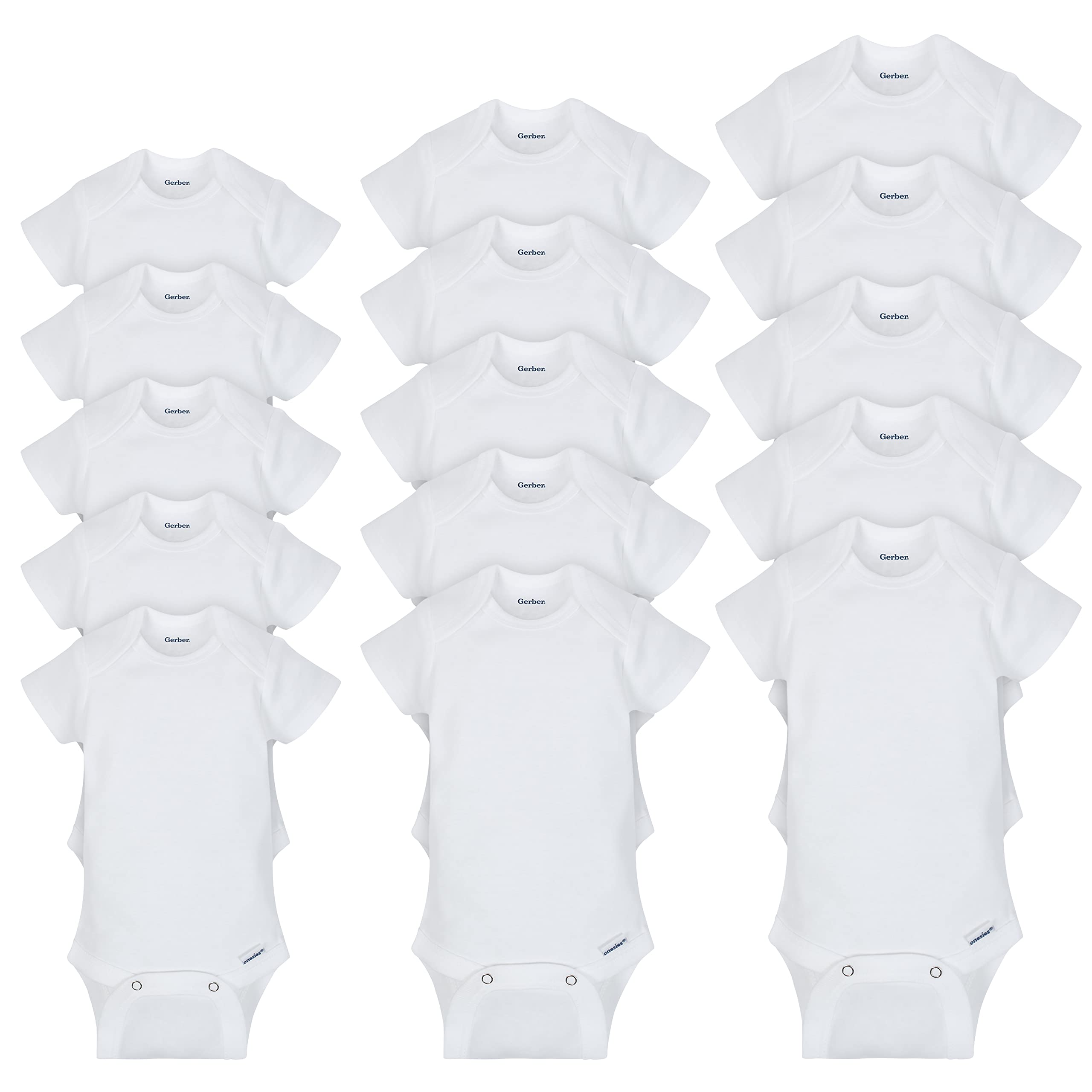 Algopix Similar Product 19 - Gerber Baby 15 Piece Onesies Bodysuit
